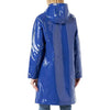 Women Glossy Hooded Vinyl Raincoat Parks Waterproof Stylish Long Jacket