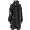 Women Glossy Hooded Vinyl Raincoat Parks Waterproof Stylish Long Jacket