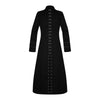 Men Gothic Steampunk Long Coat Black Trench Military Matrix Style Duster Jacket