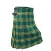 Men's 8 Yard Irish Green Tartan Kilt with  Pleats & Leather Straps