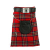 Men's 5 Yard Royal Ste wart Tartan Kilt with Pleats & Straps Scottish Wear