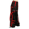 Gothic Tripp Style Black Red Bondage Pants Detachable Chains Straps Cyber Punk