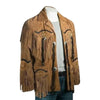 Men's Western Cow Boy Suede Leather Jacket With Fringes Native American Style