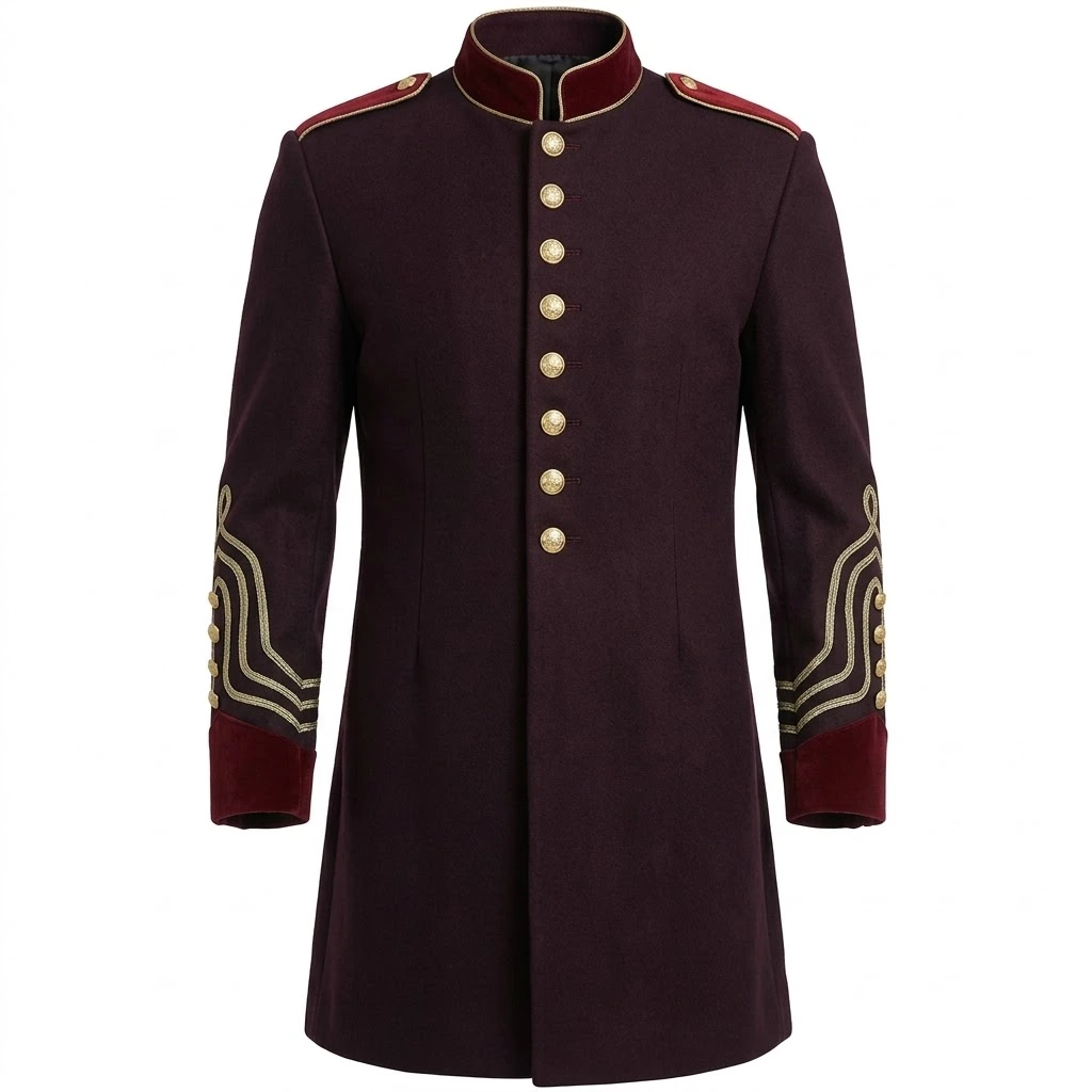 Men Wool Regency Military Frock Coat