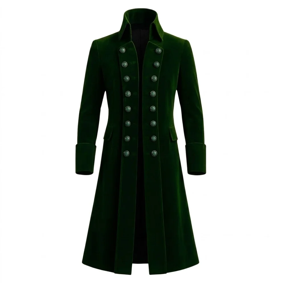 Men Gothic Steampunk Long Coat