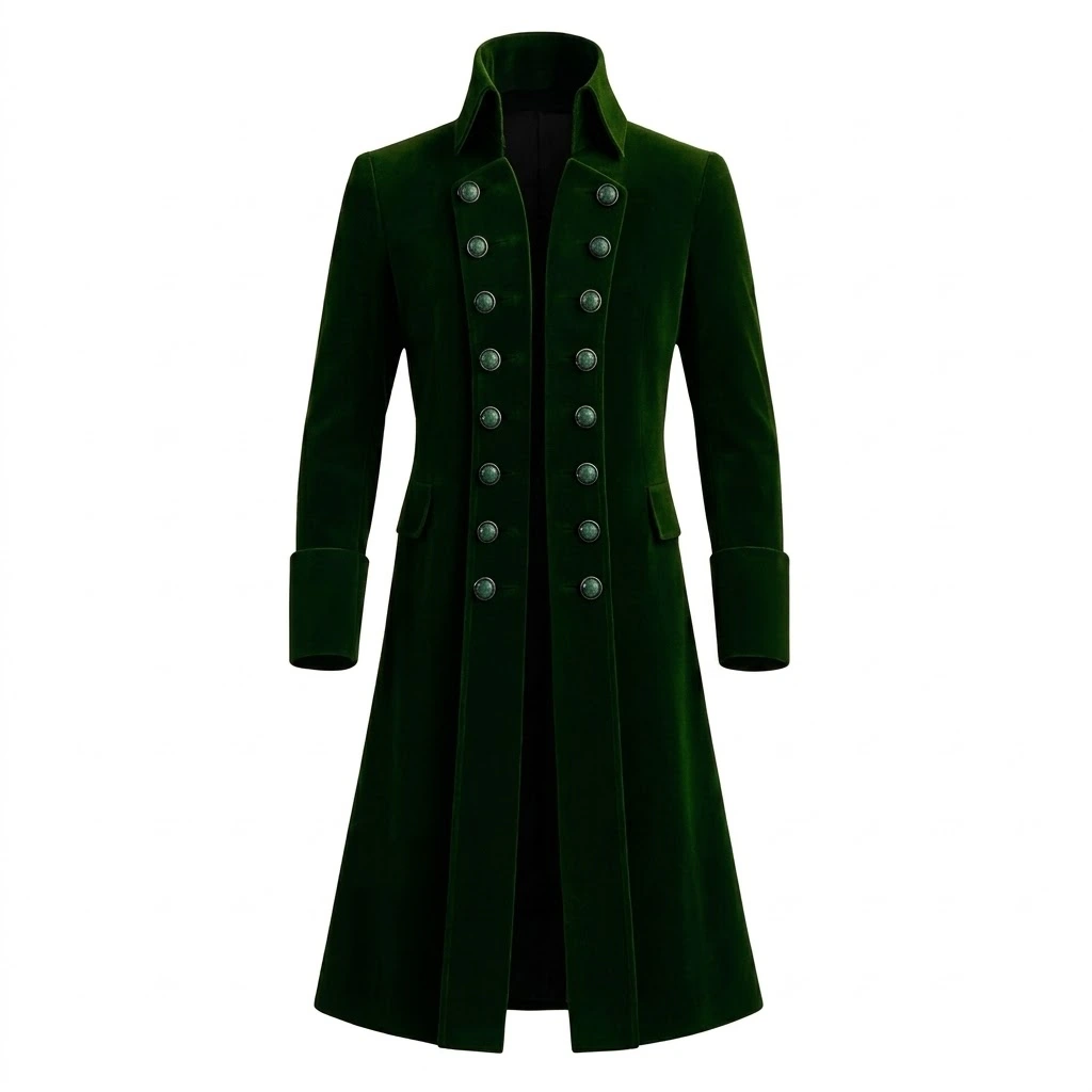Men Gothic Steampunk Long Coat