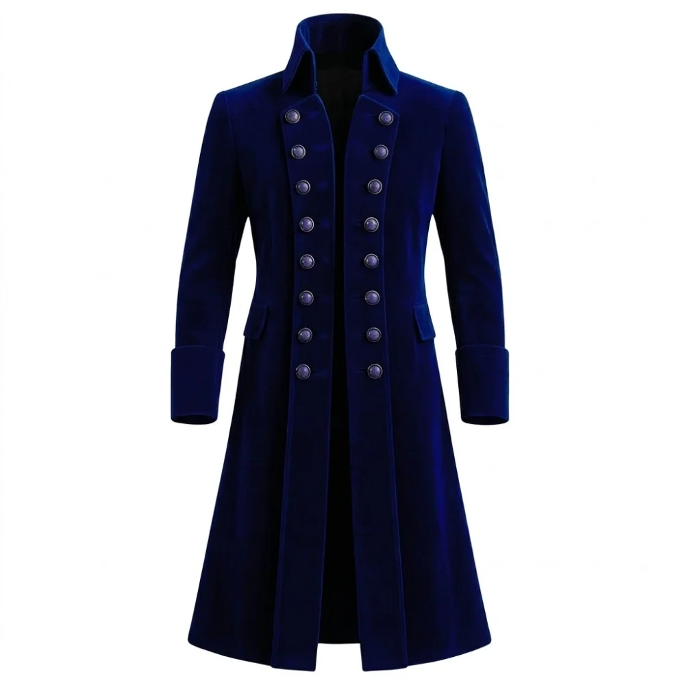 Men Gothic Steampunk Long Coat