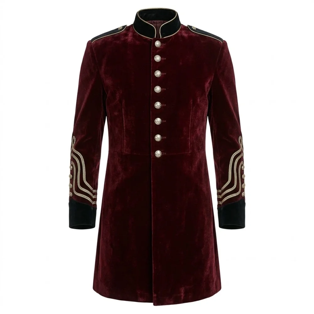 Men’s Gothic Velvet Frock Coat