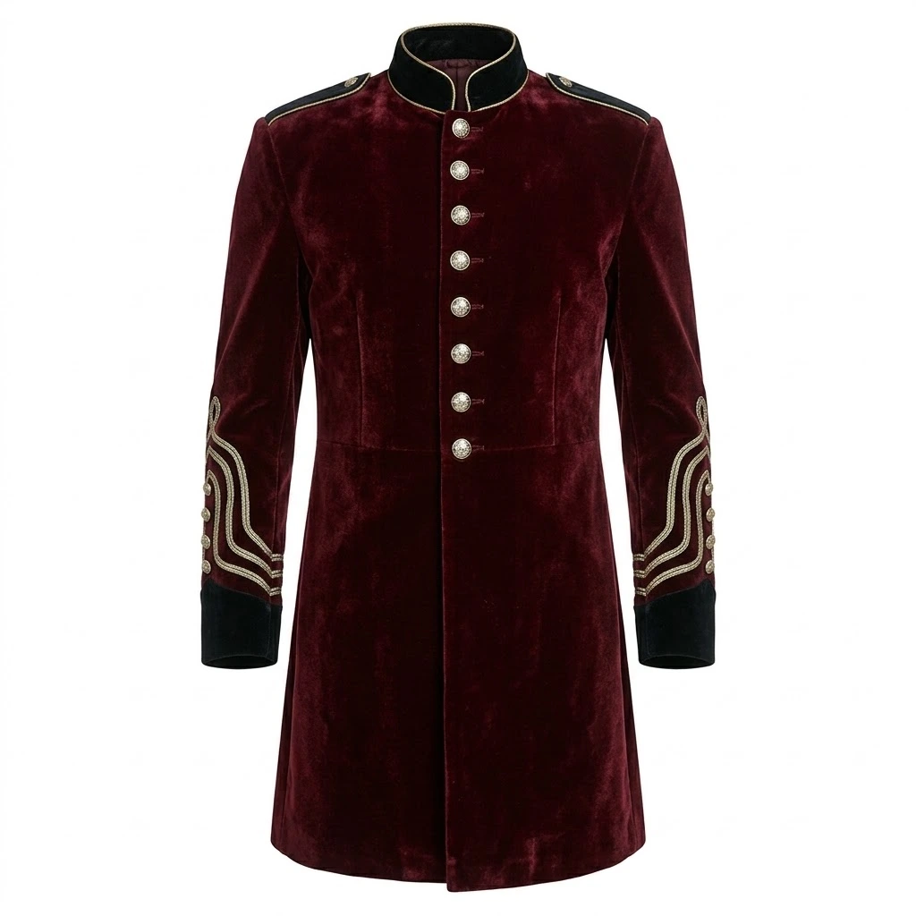 Men’s Gothic Velvet Frock Coat