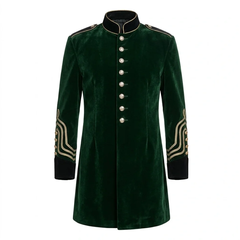 Men’s Gothic Velvet Frock Coat
