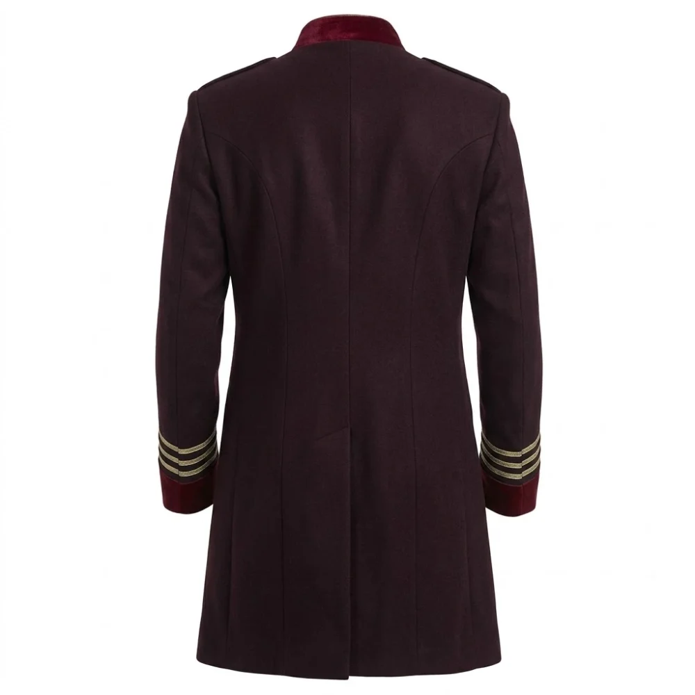 Men Cotton Regency Military Frock Coat