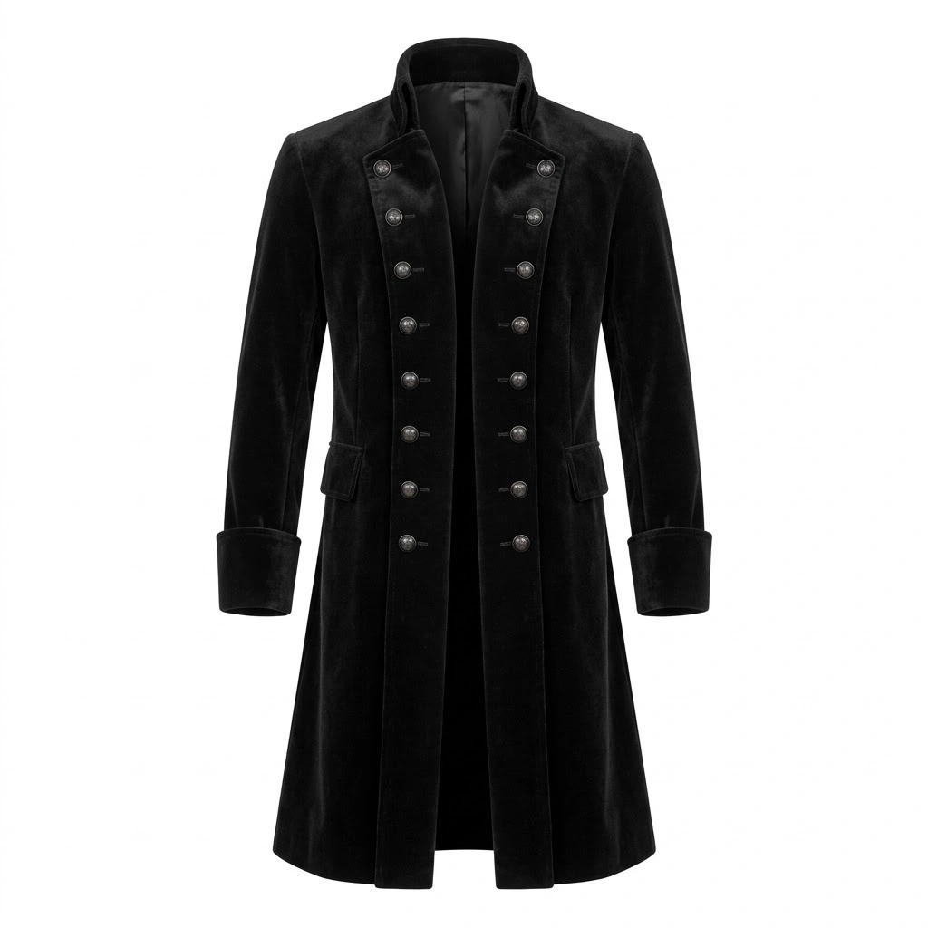 Men Gothic Steampunk Long Coat
