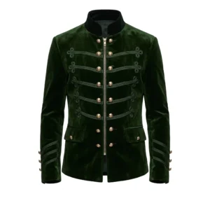 Men’s Zipper Velvet Hussar Jacket