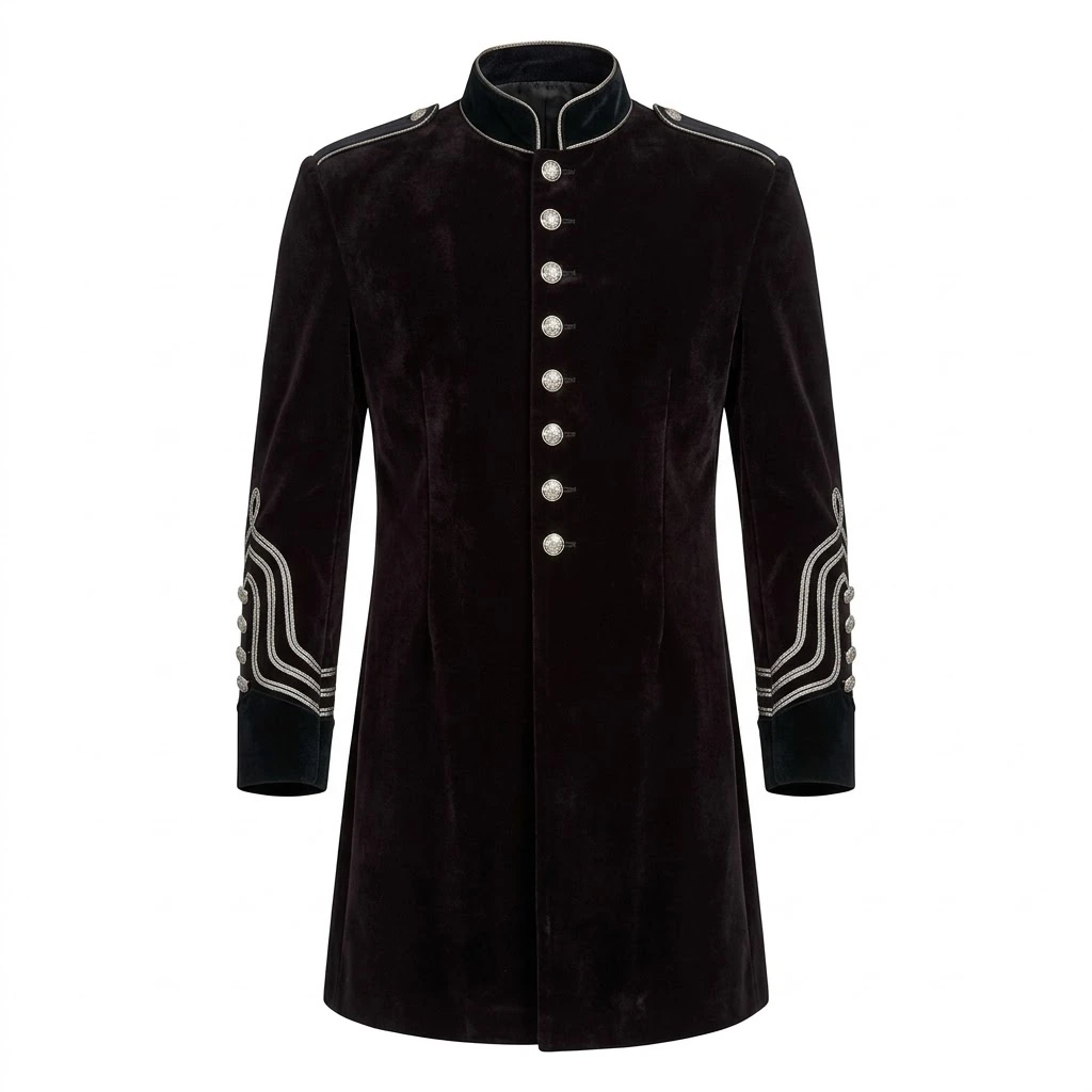 Men’s Gothic Velvet Frock Coat