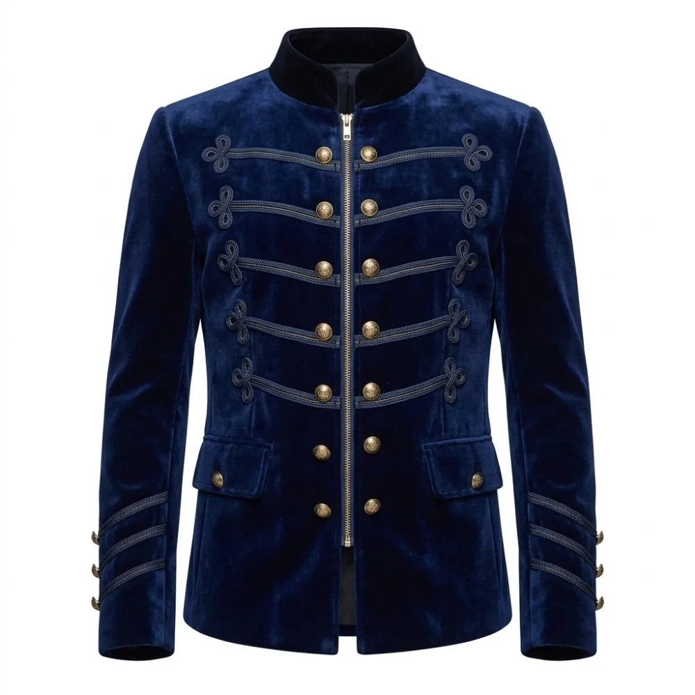 Men’s Zipper Velvet Hussar Jacket Men’s Zipper Velvet Hussar Jacket
