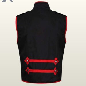 Fantasy officer vest black and red