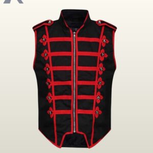 Gothic military waistcoat with high collar