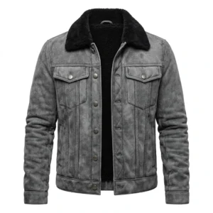 Men’s Grey Winter Trucker Jacket
