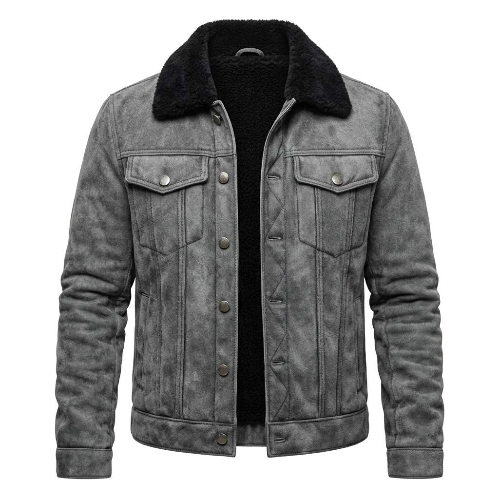 Men’s Grey Winter Trucker Jacket