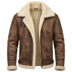 Men’s Brown Fur Lined Bomber Jacket