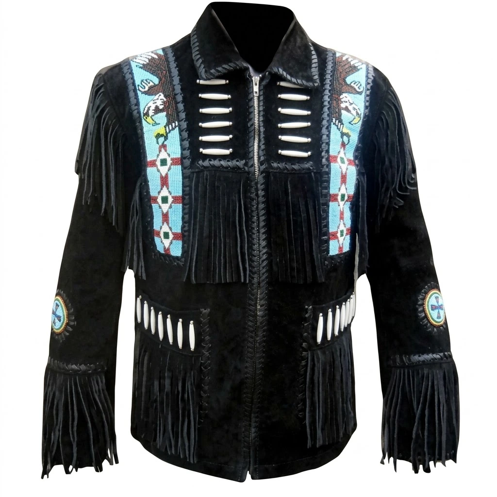 Native American Buckskin Western Jacket