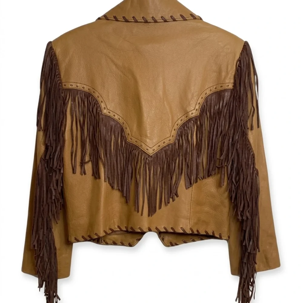 Women’s Western Leather Fringe Jacket
