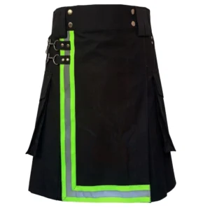 Firefighter Utility Kilt Black Cotton Tactical Work