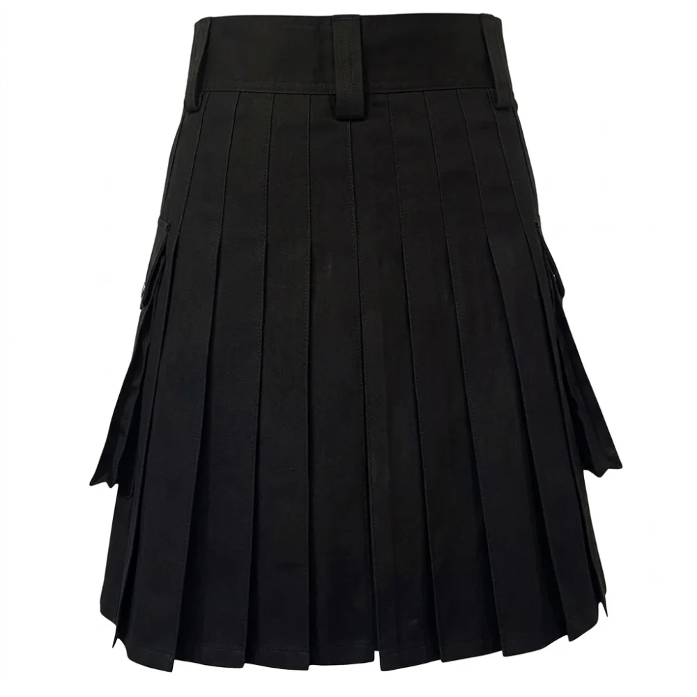Firefighter Utility Kilt Black Cotton Tactical Work