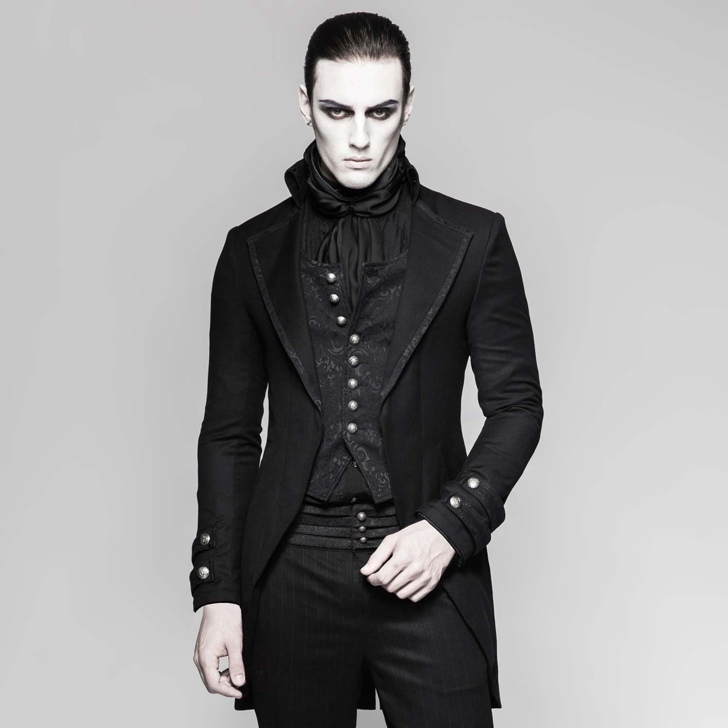 Men's Gothic Victorian Steampunk Black Tailcoat Frock Coat Jacket Vampire