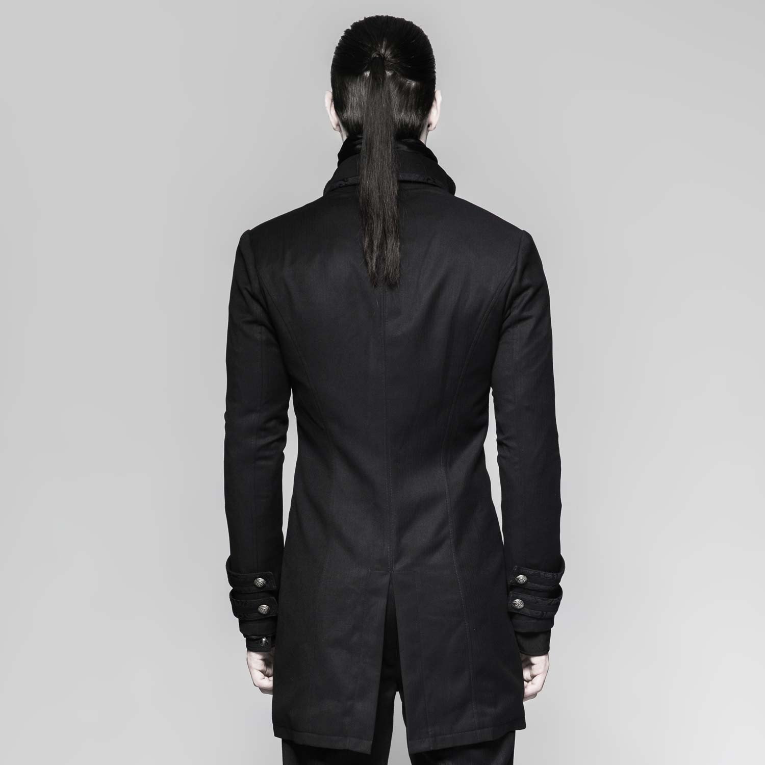 Men's Gothic Victorian Steampunk Black Tailcoat Frock Coat Jacket Vampire - Image 3