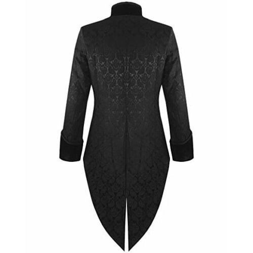 Men's Brocade Black Goth Steampunk Aristocrat Regency Jacket - Image 2
