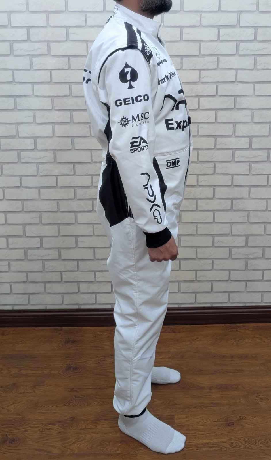 F1 movie white racing coveralls APXGP replica - Brad Pitt race suit costume - Image 3