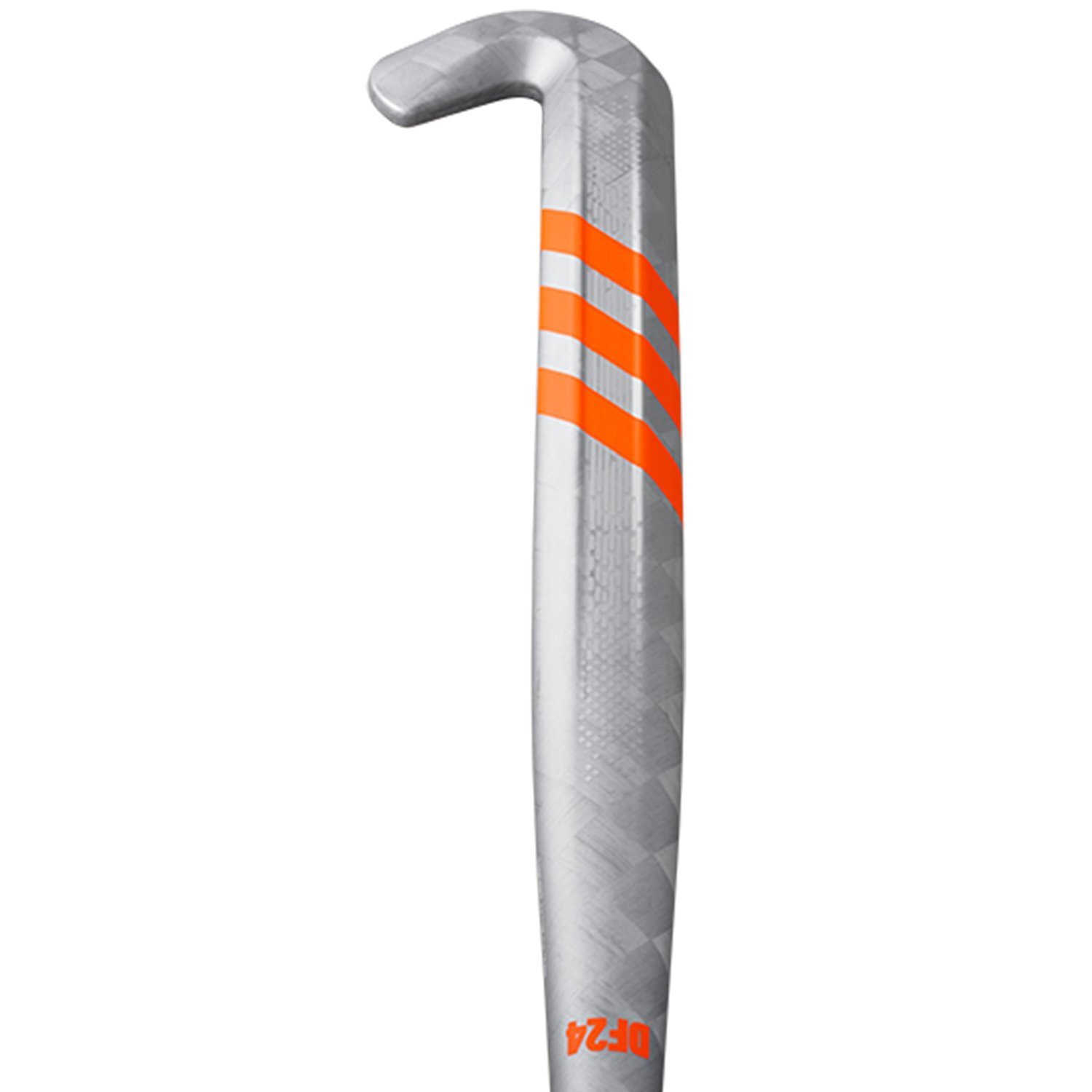 ADIDAS DF24 KROMASKIN 2020-2021 100% Carbon Field Hockey Stick Silver/Orange - Image 5