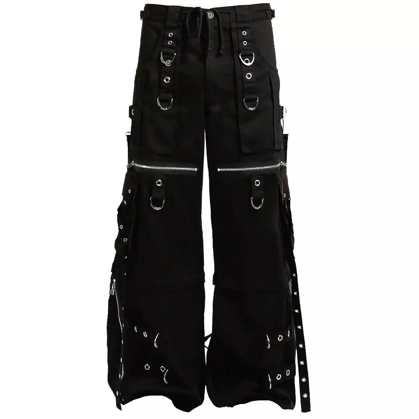 Fashion Gothic Pant Goth Jeans Punk Cyber Chain Rock Black Gothic Vintage Cotton - Image 5