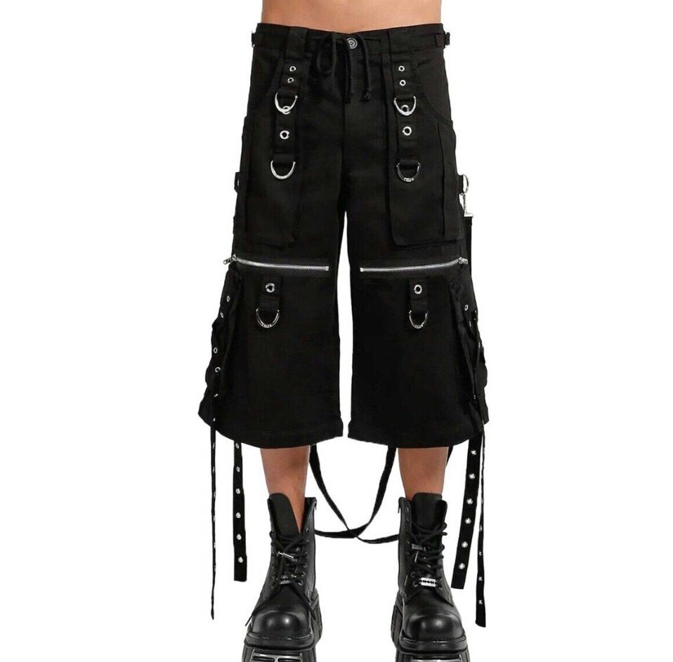 Fashion Gothic Pant Goth Jeans Punk Cyber Chain Rock Black Gothic Vintage Cotton - Image 9