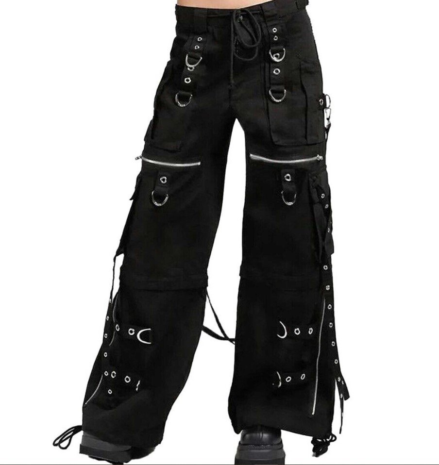 Fashion Gothic Pant Goth Jeans Punk Cyber Chain Rock Black Gothic Vintage Cotton - Image 10