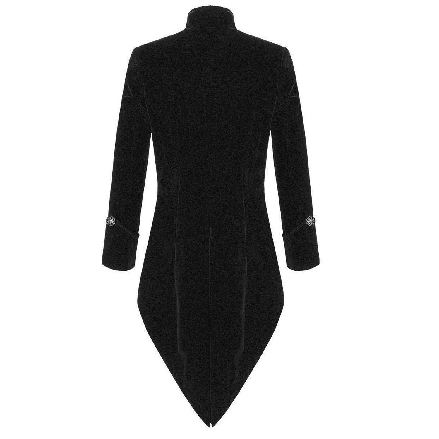Men's Velvet Black Goth Steampunk Aristocrat Regency Jacket - Image 2