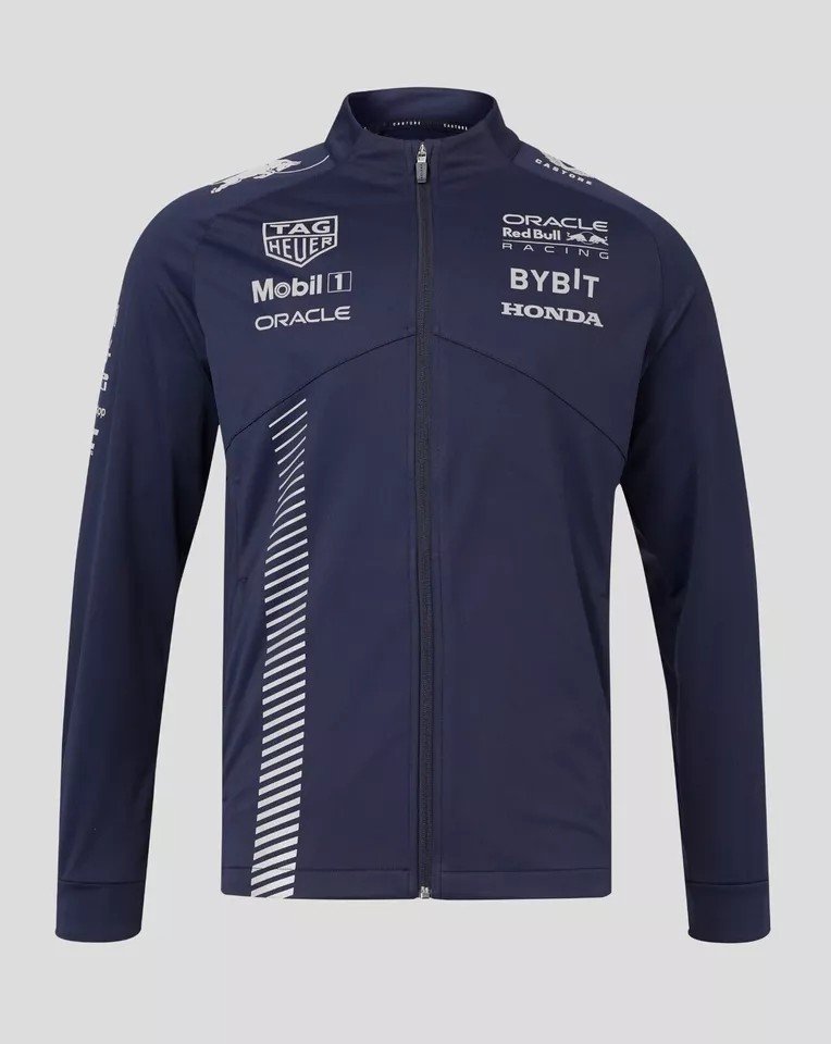 Navy Blue Racing-Inspired Zip-Up Jacket β Lightweight Motorsport Track Style