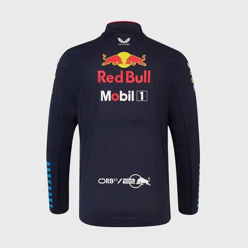 Navy Racing-Inspired Softshell Jacket Full-Zip Motorsport Team Style - Image 2