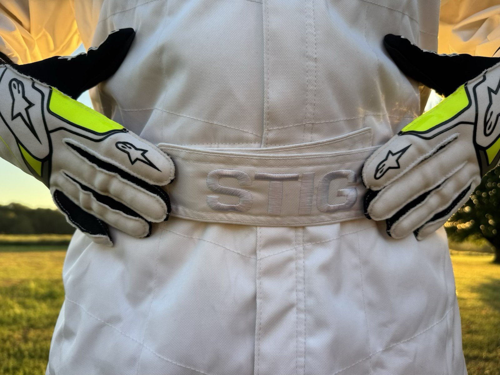 Stig White Costume Kart Racing Suit replica with Shoes & Gloves - Image 8
